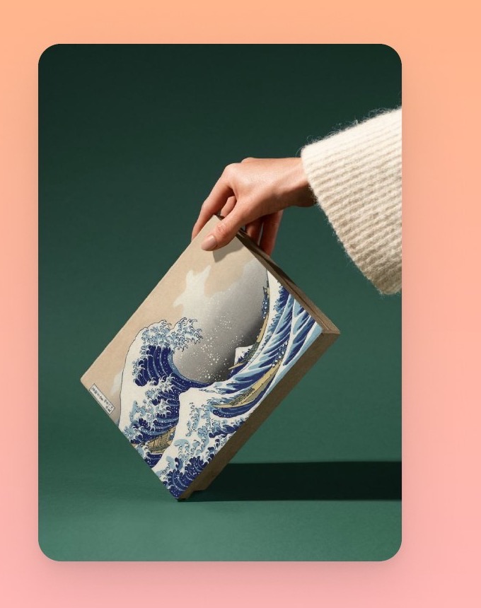 A personalised art gift featuring Hokusai's Great Wave